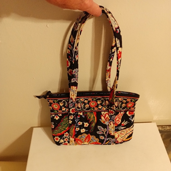 Vera Bradley Handbags - Vera Bradley black floral small tote